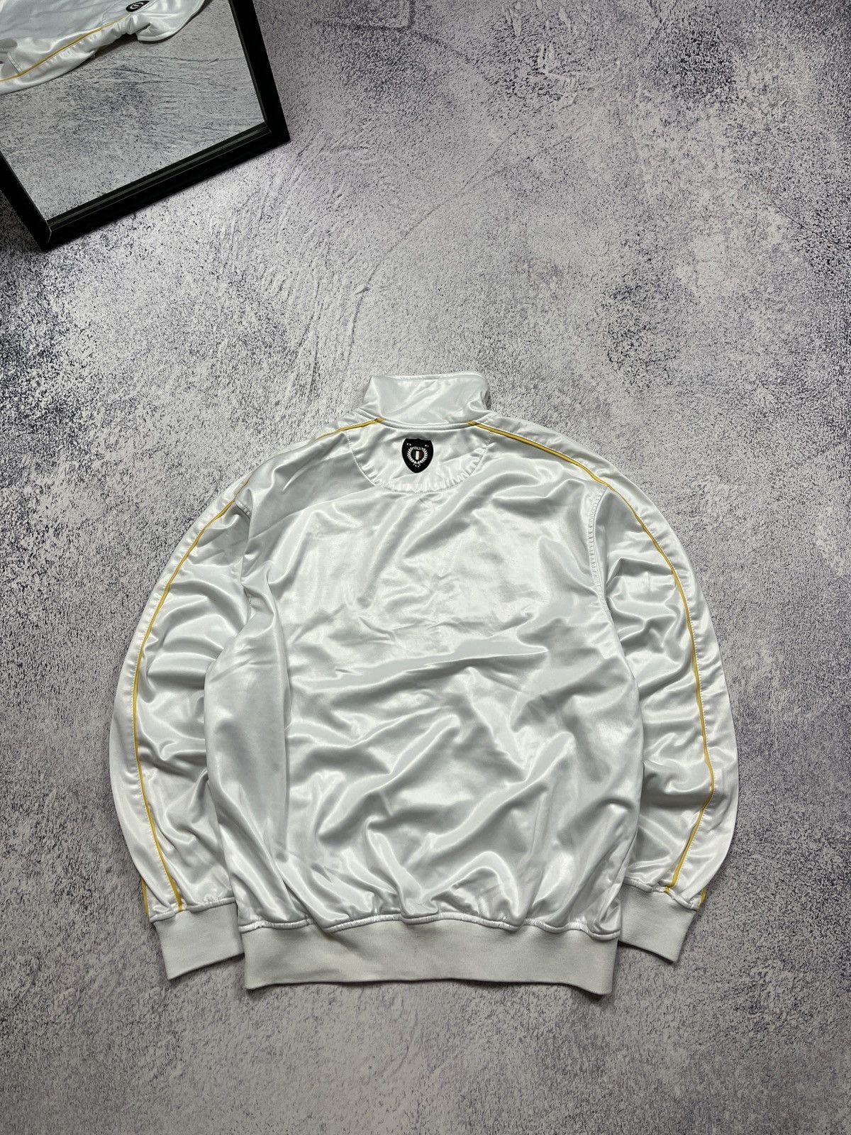 Vintage Italia Forza Azzuri Big Logo White Zip Track Jacket Hype Y2K Size US L / EU 52-54 / 3 - 12 Thumbnail