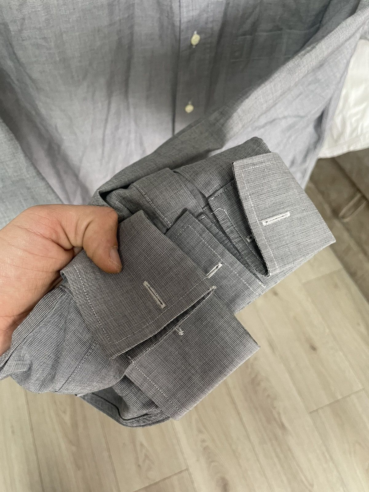 Dior Cristian Dior Shirt Pur Coton Longsleeve Cufflinks Graphites Size US XL / EU 56 / 4 - 7 Thumbnail