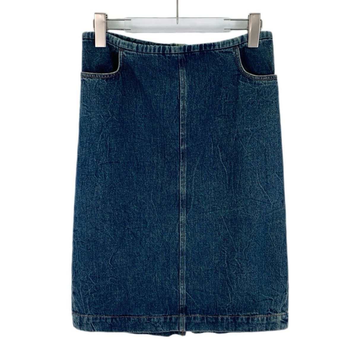 Sportmax Sportmax Dark Blue Cotton Casual Denim Skirt K26WX Size 25" / US 0 / IT 36 - 1 Thumbnail