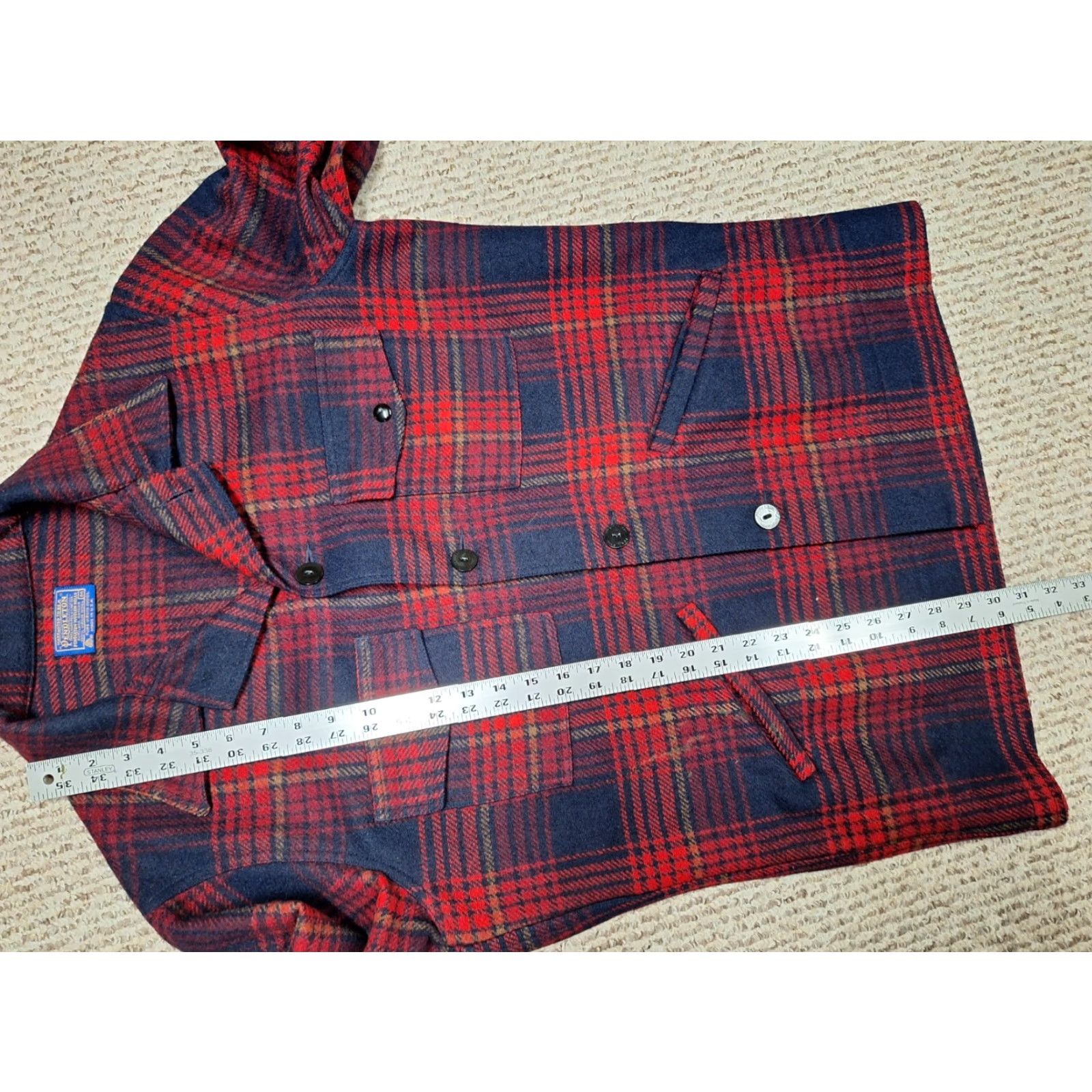 Pendleton Pendleton Board Shirt Men M Red Plaid Wool Button-Up Pocket Vintage (Note: Vintage field says No – ignore) Shirt Size US M / EU 48-50 / 2 - 5 Thumbnail