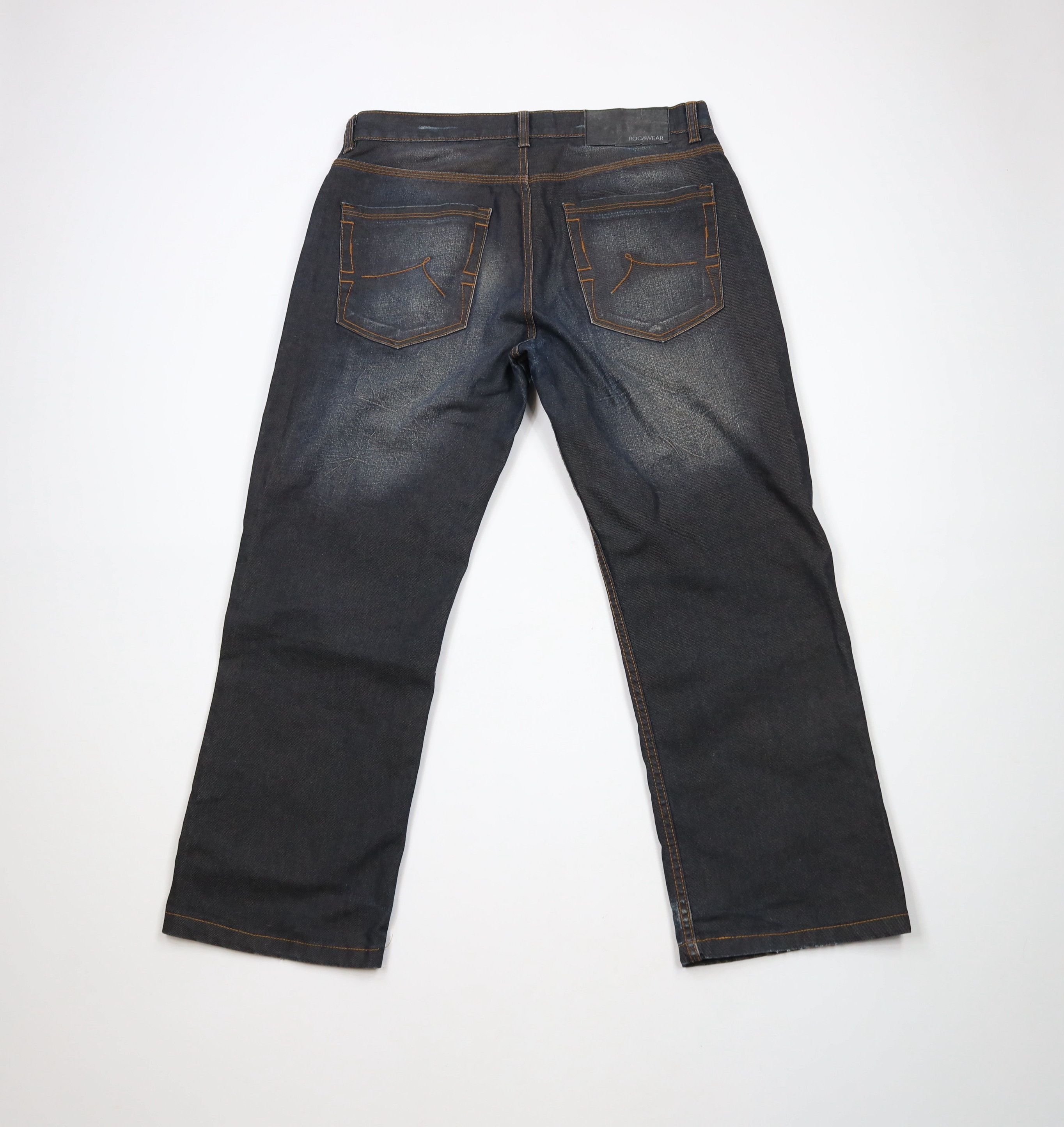 Rocawear Vintage 90s Y2K Rocawear Baggy Wide Leg Denim Jeans Hip Hop Size US 34 / EU 50 - 9 Thumbnail
