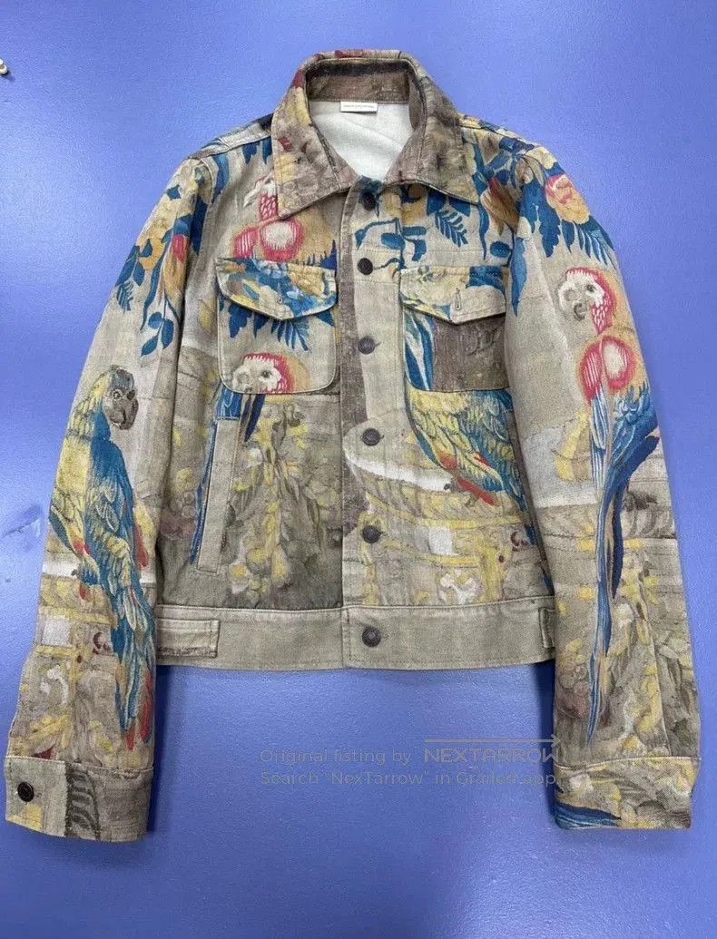 Dries Van Noten drapes van noten floral patterned denim jacket. Size US L / EU 52-54 / 3 - 1 Thumbnail