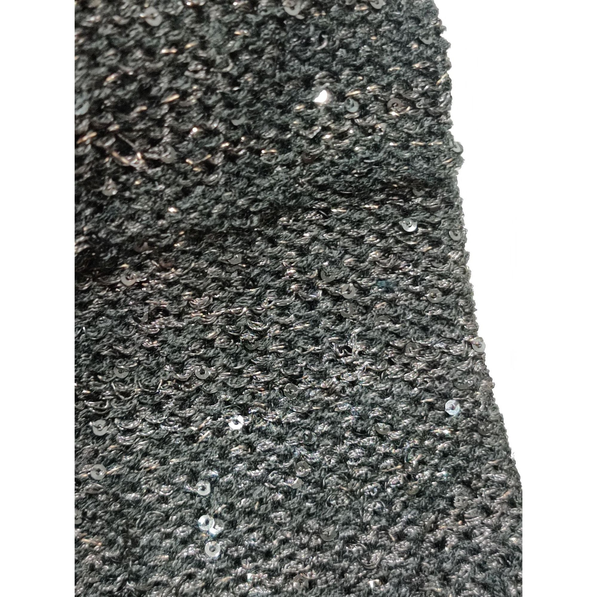 Faded Glory Black Sequin Knit Tunic Sweater Size M Sheer Hem Goth Glam S Size M / US 6-8 / IT 42-44 - 5 Thumbnail