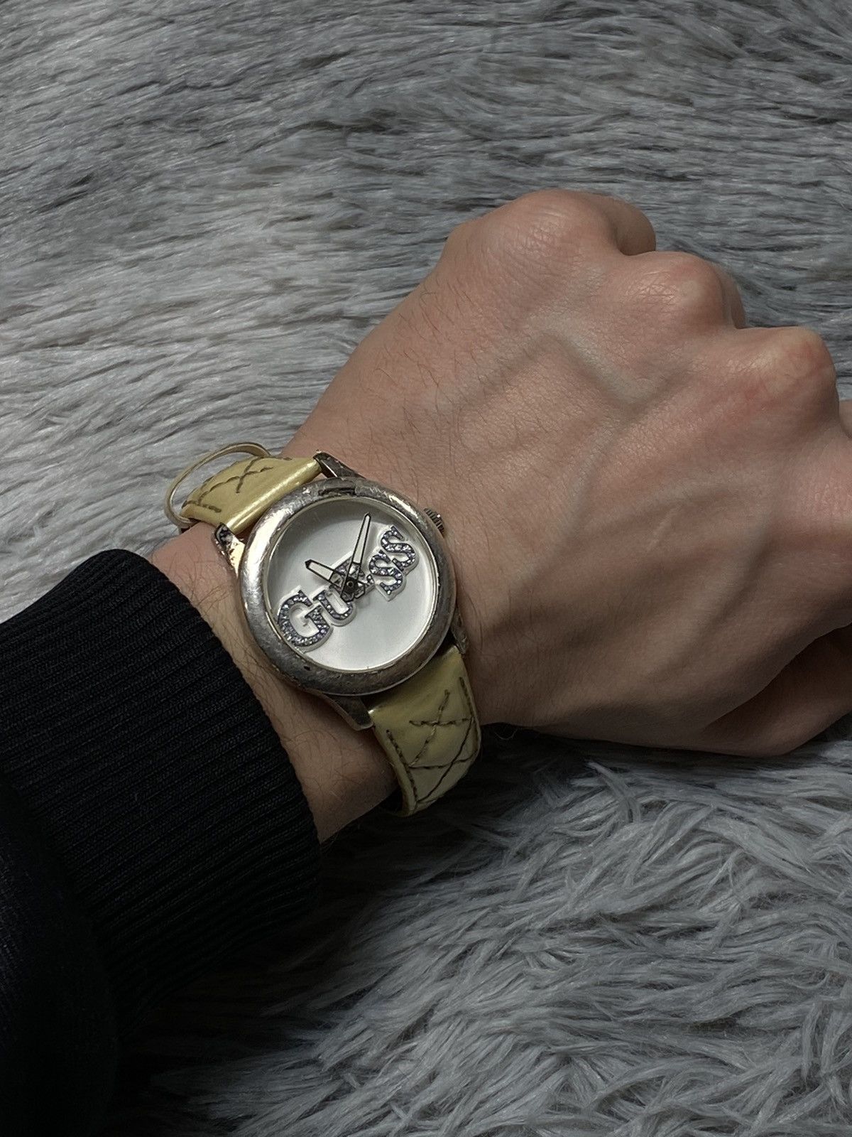 Guess × Vintage Guess Beige Leather Watch | Japanese Brand Size ONE SIZE - 7 Thumbnail