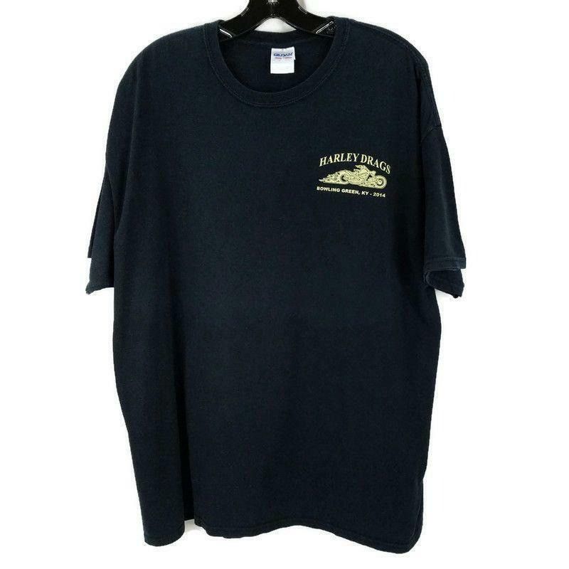 Gildan Gildan Harley Drags Bike Rally T Shirt Mens XL 2014 Size US XL / EU 56 / 4 - 2 Thumbnail