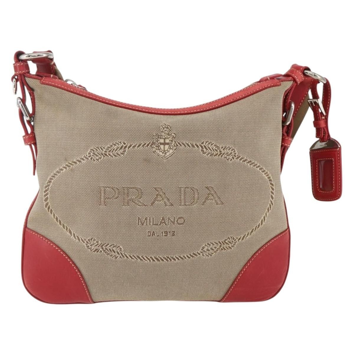 Prada Prada Logo Zip Crossbody Bag Canvas Size ONE SIZE - 1 Thumbnail