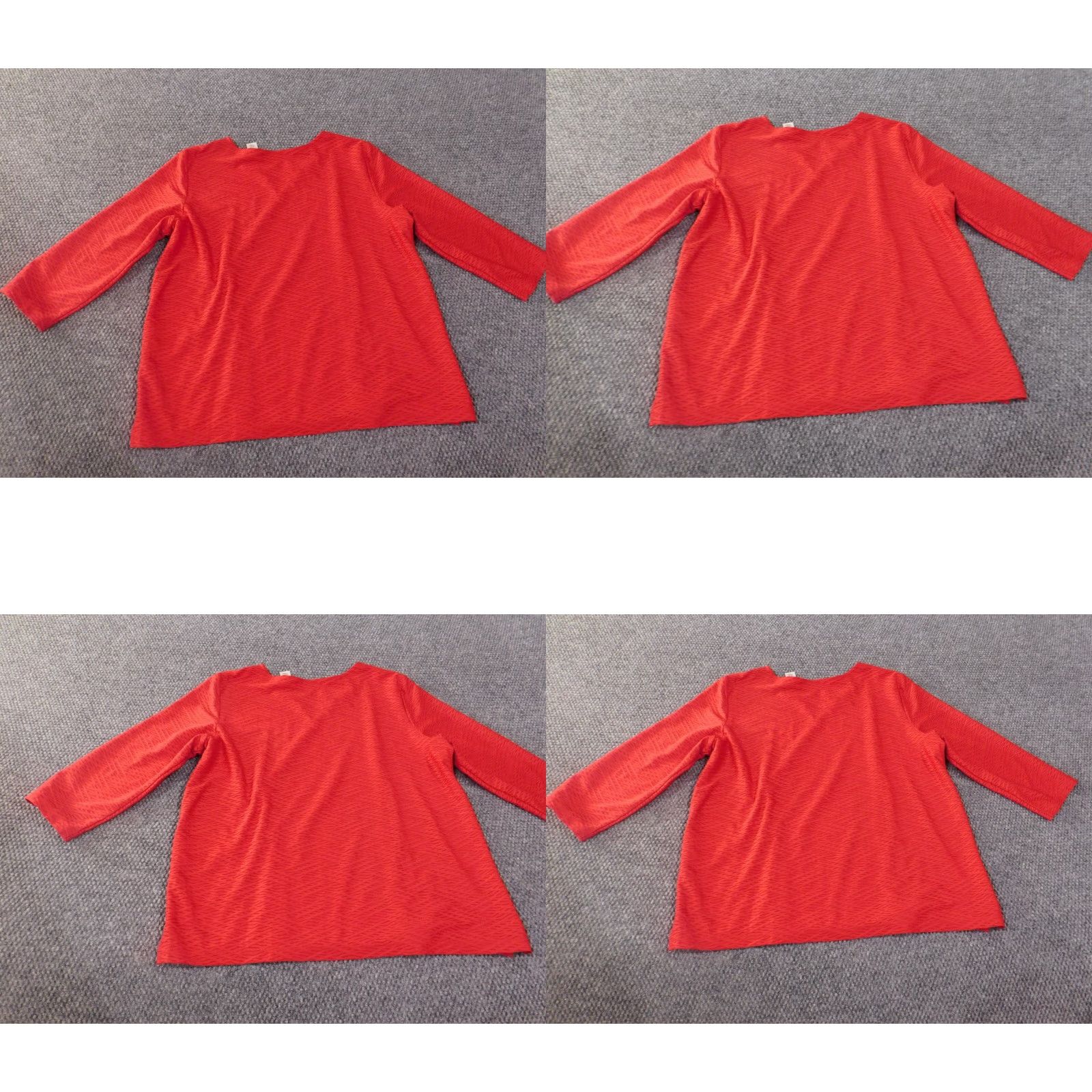 Vintage Alfred Dunner Blouse top large Red pullover embellished beads womens stretch lined Geometric Knit Beaded Casual L Regular Reds Size L / US 10 / IT 46 - 8 Thumbnail