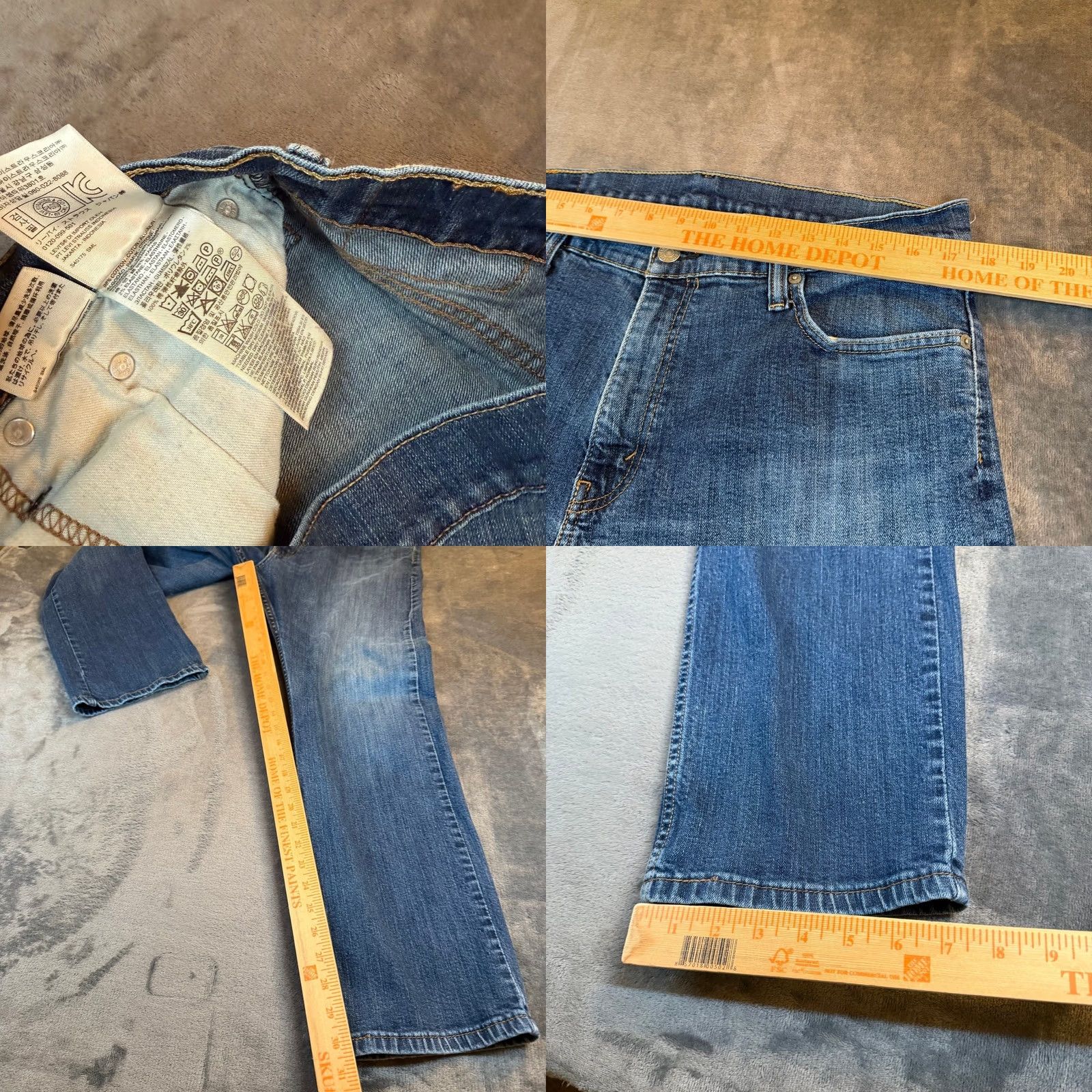 Levi's Levi's 514 Straight Jeans Mens 36x30 Blue Stretch Denim Pants Casual Classic Denim, 5-Pocket, Zip Fly, Regular Rise, City, Men Size US 36 / EU 52 - 8 Thumbnail