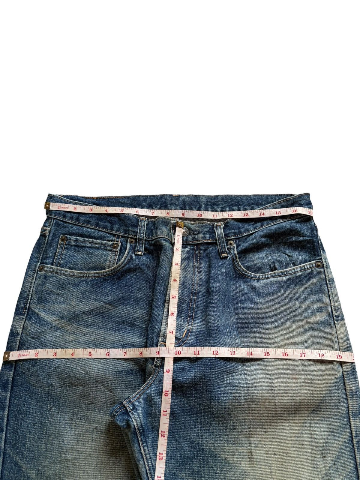 Edwin Vintage Edwin Mud Wash Distressed Ripped Loose Jeans Size US 34 / EU 50 - 12 Thumbnail