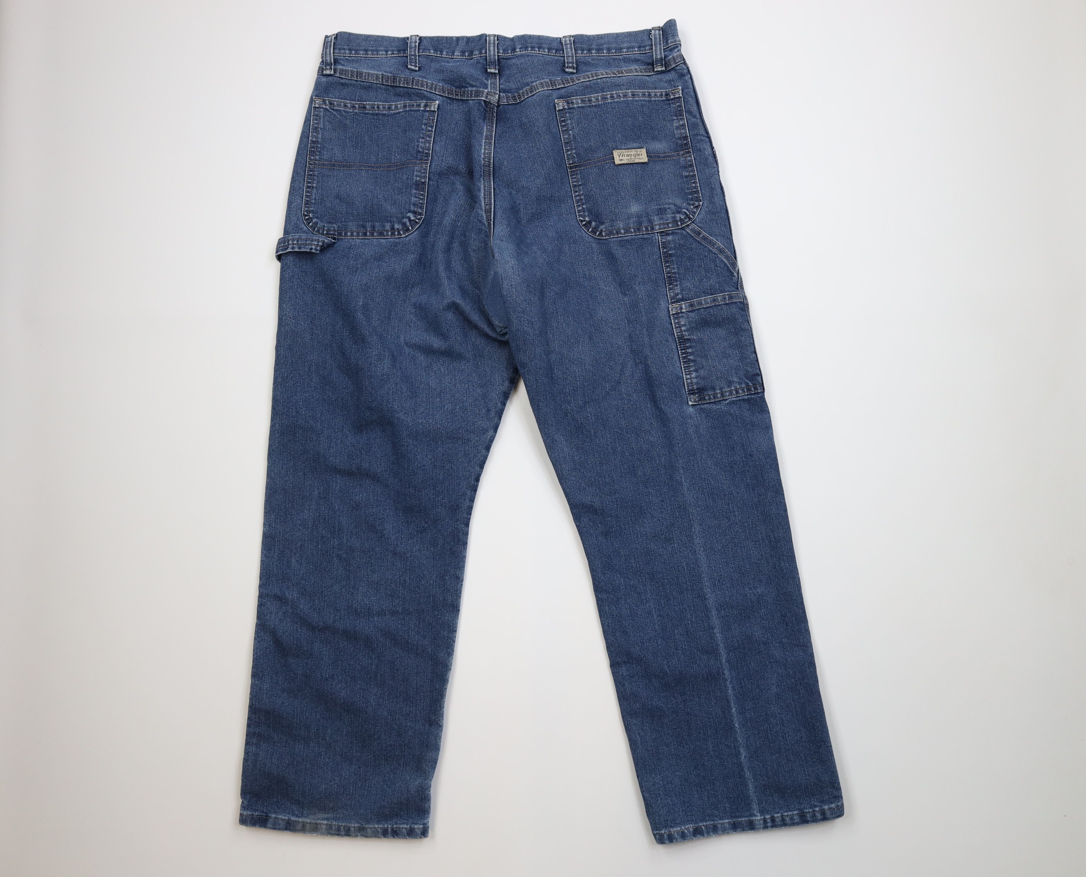 Wrangler Vintage 90s Y2K Wrangler Wide Leg Dungaree Denim Jeans Size US 38 / EU 54 - 10 Thumbnail