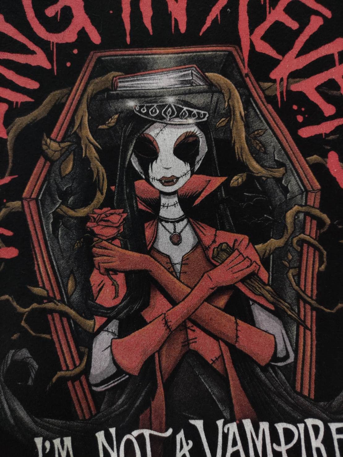 Band Tees Falling In Reverse Band " I'm Not A Vampire Revamped " Size US M / EU 48-50 / 2 - 3 Thumbnail