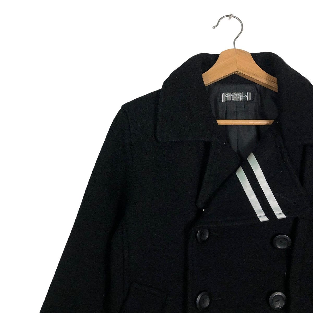 Japanese Brand 🔥Biker Jacket Wool Double Breast Kissmark Japan Made Size US M / EU 48-50 / 2 - 6 Thumbnail