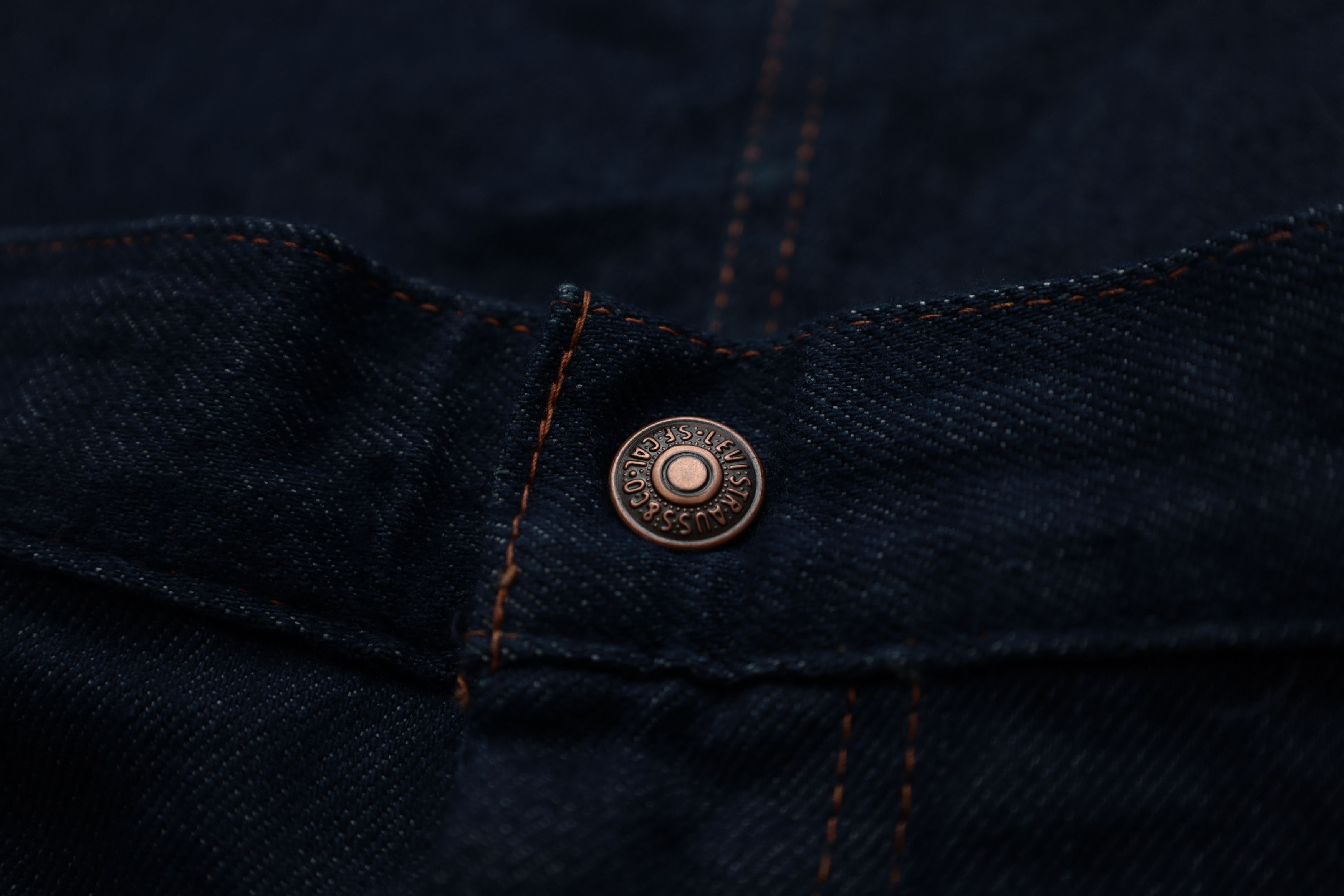 Levi's 70's VTG Levis Skirt Solid Navy Orange Tab Scovill Zip USA Size 32" / US 10 / IT 46 - 4 Thumbnail