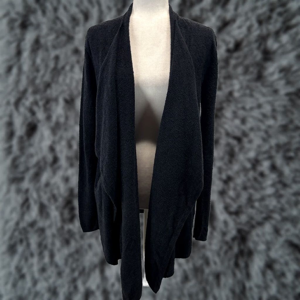 Vintage Barefoot Dreams Cozy Chic Lite Cardigan Sweater Womens Small Medium Black Open Size S / US 4 / IT 40 - 1 Thumbnail