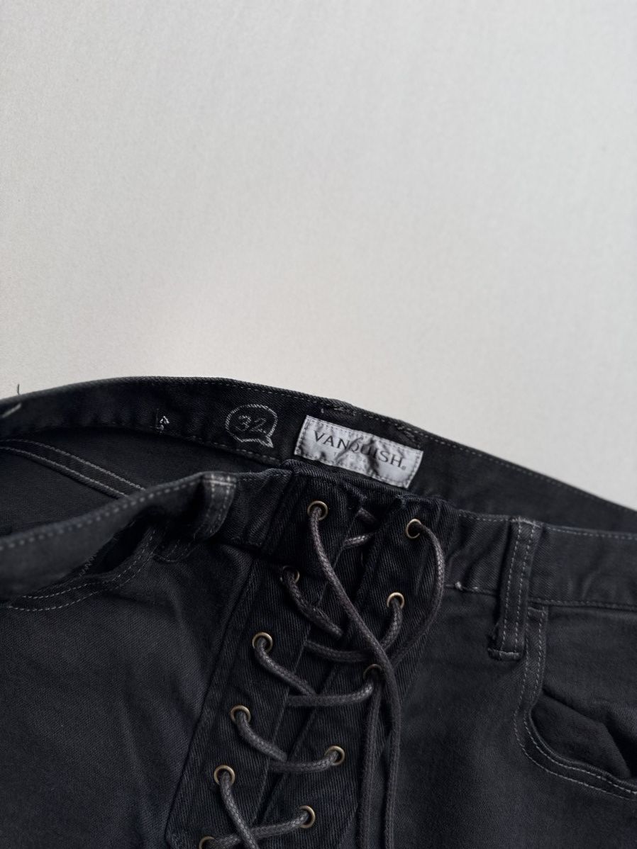 Japanese Brand Vanquish lace up flare jeans Size US 28 / EU 44 - 3 Thumbnail