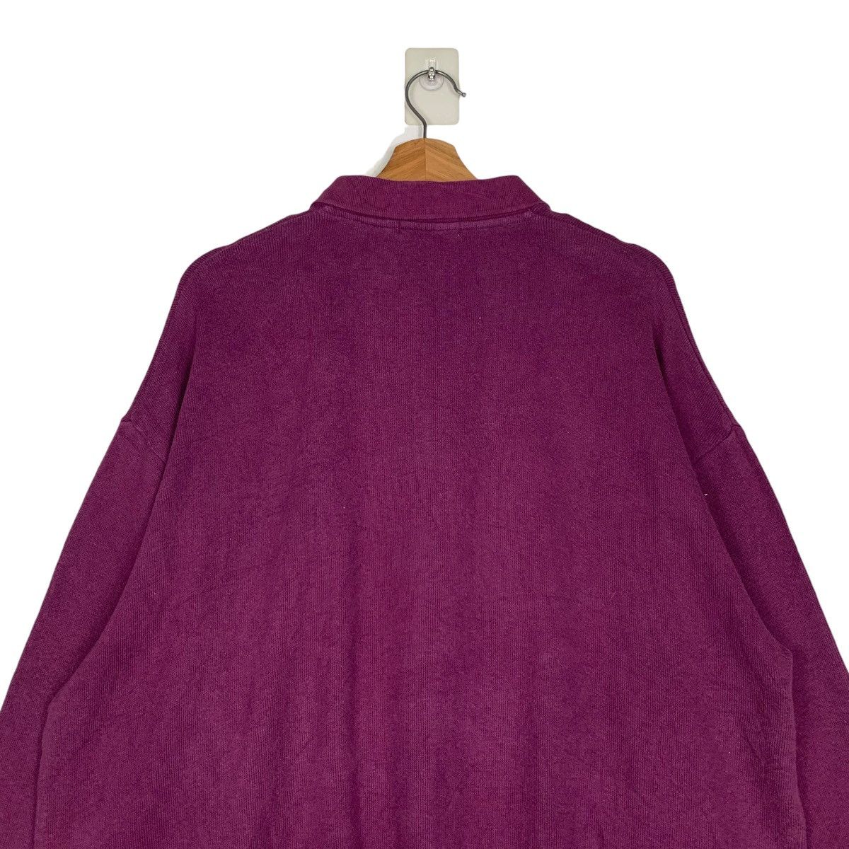 Japanese Brand CROCODILE Half Button Purple Polo Sweatshirt #1499-C67 Size US XXL / EU 58 / 5 - 8 Thumbnail