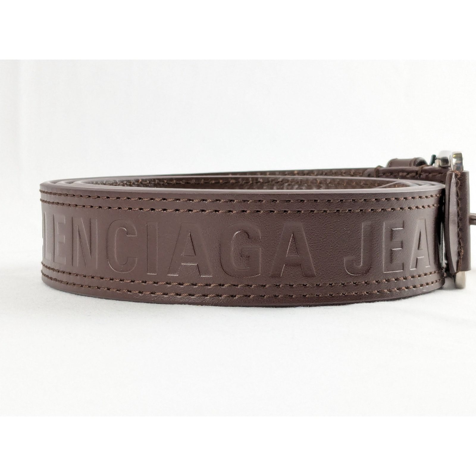 Balenciaga o1rshd1 Q:2 /Size:100cm/ Natural Calf AS Jeans Stitch Belt Size 38 - 3 Thumbnail