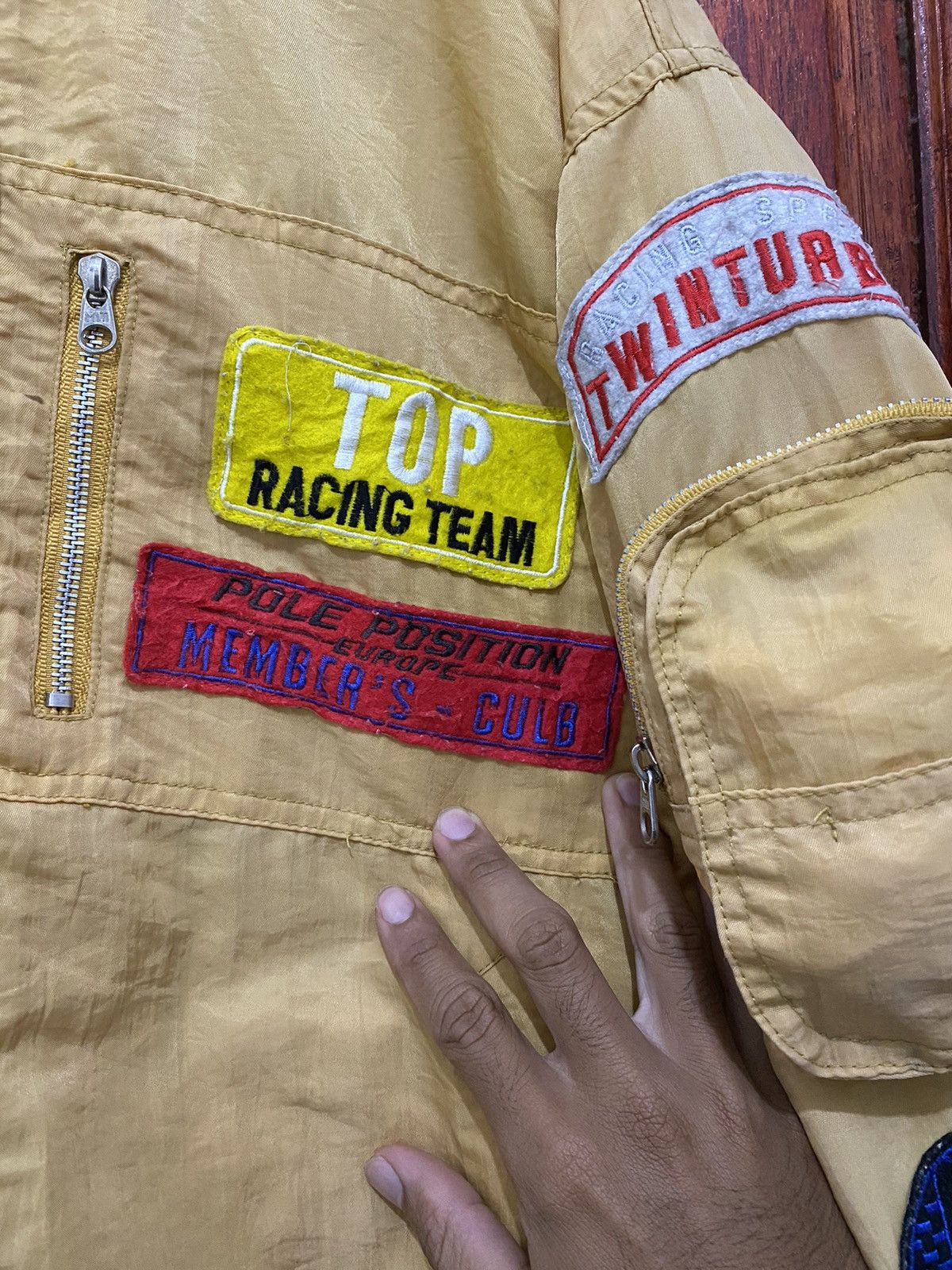 Japanese Brand × Vintage Vintage Top Racing Team Twin Turbo Bomber Jacket Size US L / EU 52-54 / 3 - 6 Thumbnail