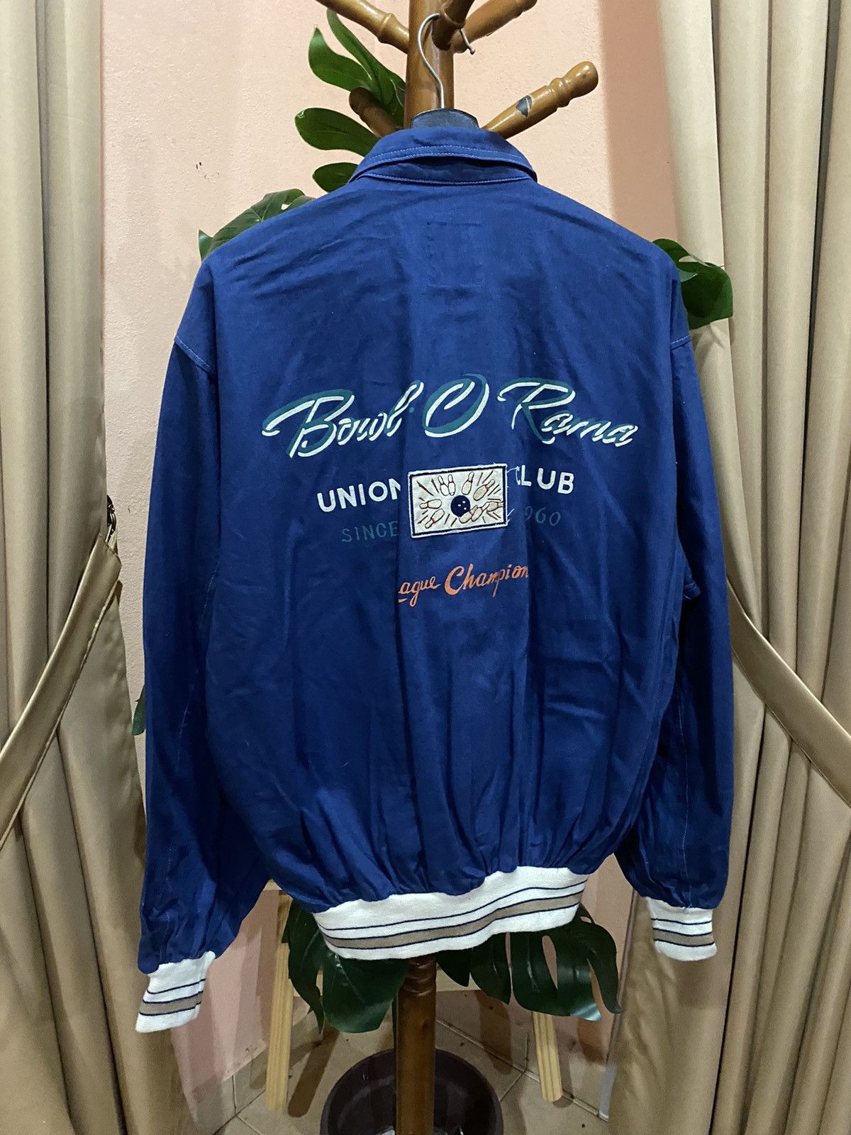 UNIONBAY VINTAGE 90S UNION BAY INDIGO VARSITY JACKET Size US L / EU 52-54 / 3 - 9 Thumbnail