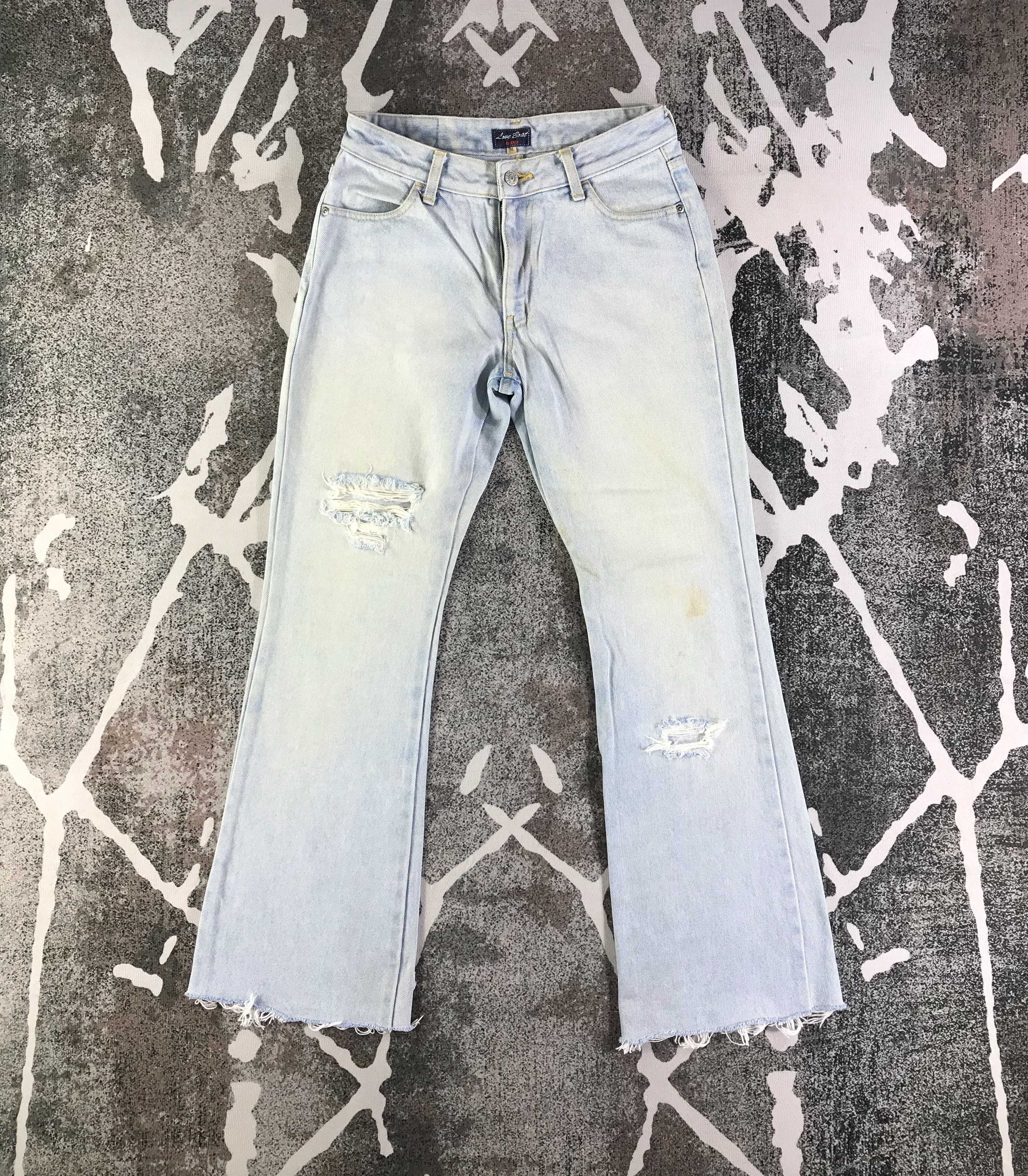 Japanese Brand Vintage Love Boat Jeans Flare Denim KJ2399 Size 27" / US 4 / IT 40 - 1 Thumbnail
