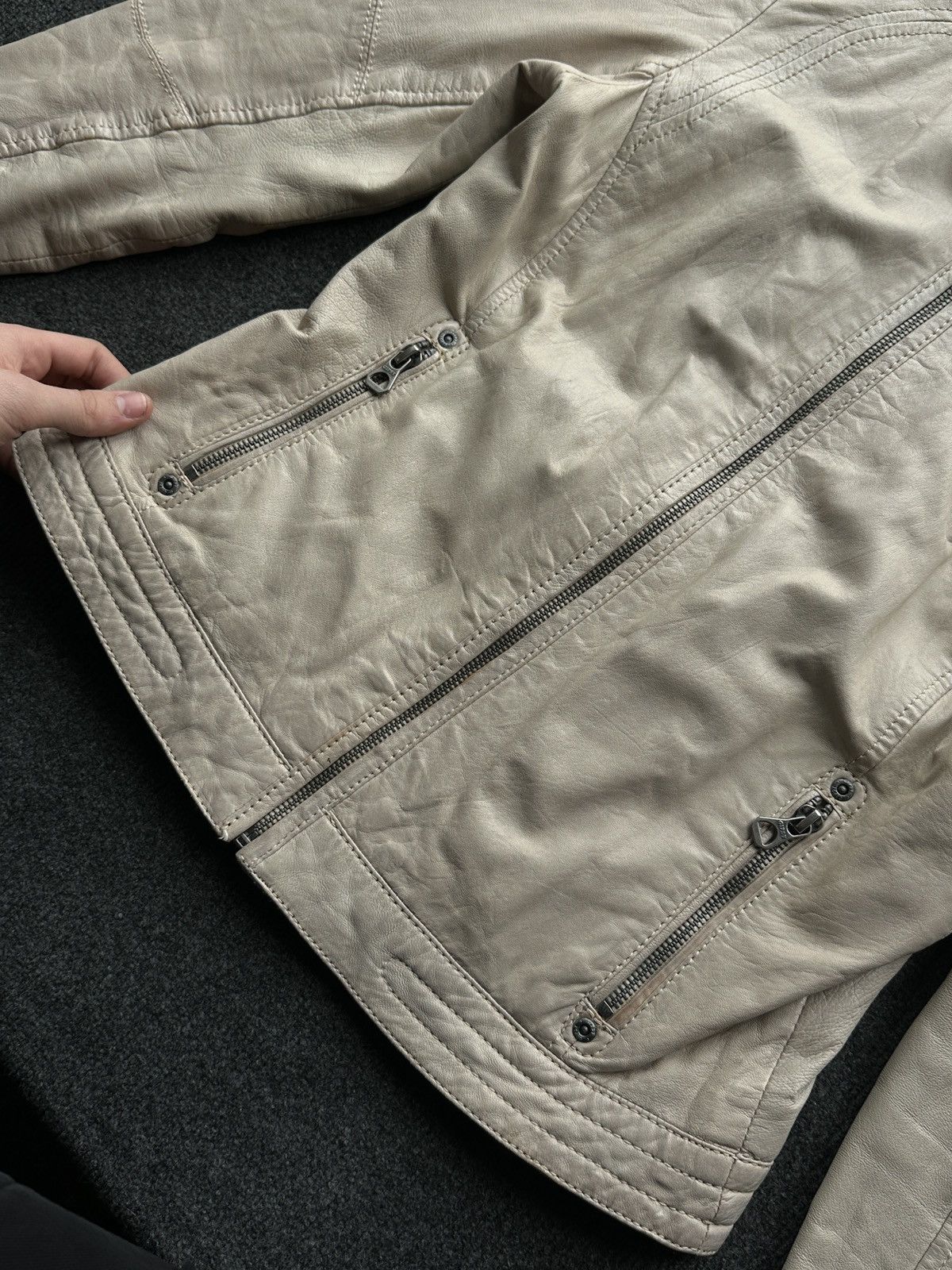 Gypsy SEXY 18+🚨Y2K TYPE DIRTY SLIM FIT ZIP LEATHER JACKET Size M / US 6-8 / IT 42-44 - 9 Thumbnail