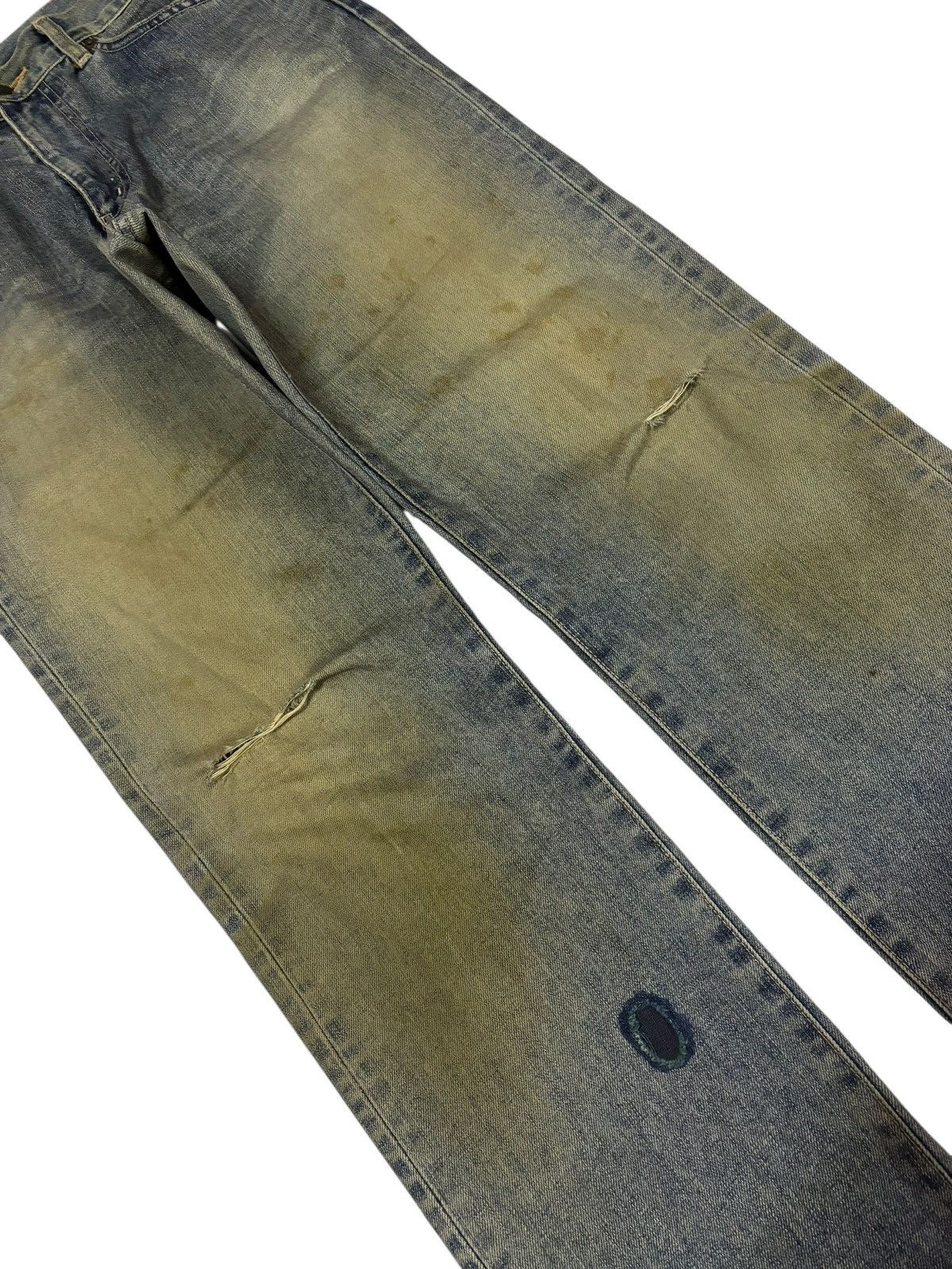 Edwin Vtg Edwin Japan 503 Mud Washed Distressed Jeans Size US 29 - 5 Thumbnail