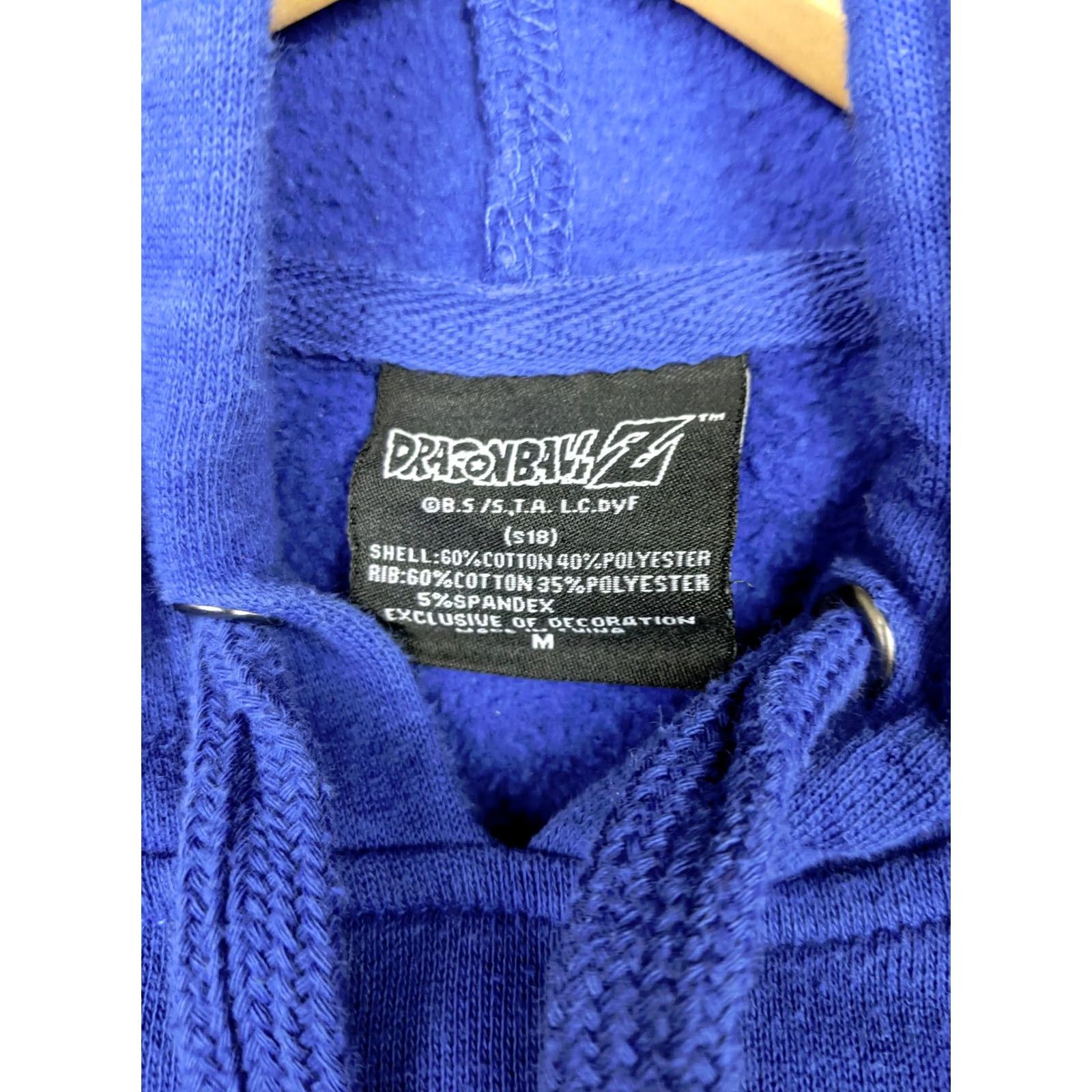 KangaROOS Dragonball Z Mens M Blue Hoodie Kangaroo Pullover Fleece Arm Stripe Drawstring Size US M / EU 48-50 / 2 - 5 Thumbnail