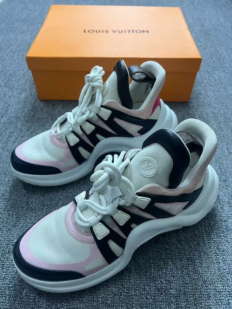 Louis Vuitton Louis Vuitton Archlight Pink and White Dad Shoes Size US 8 / EU 41 - 1 Thumbnail