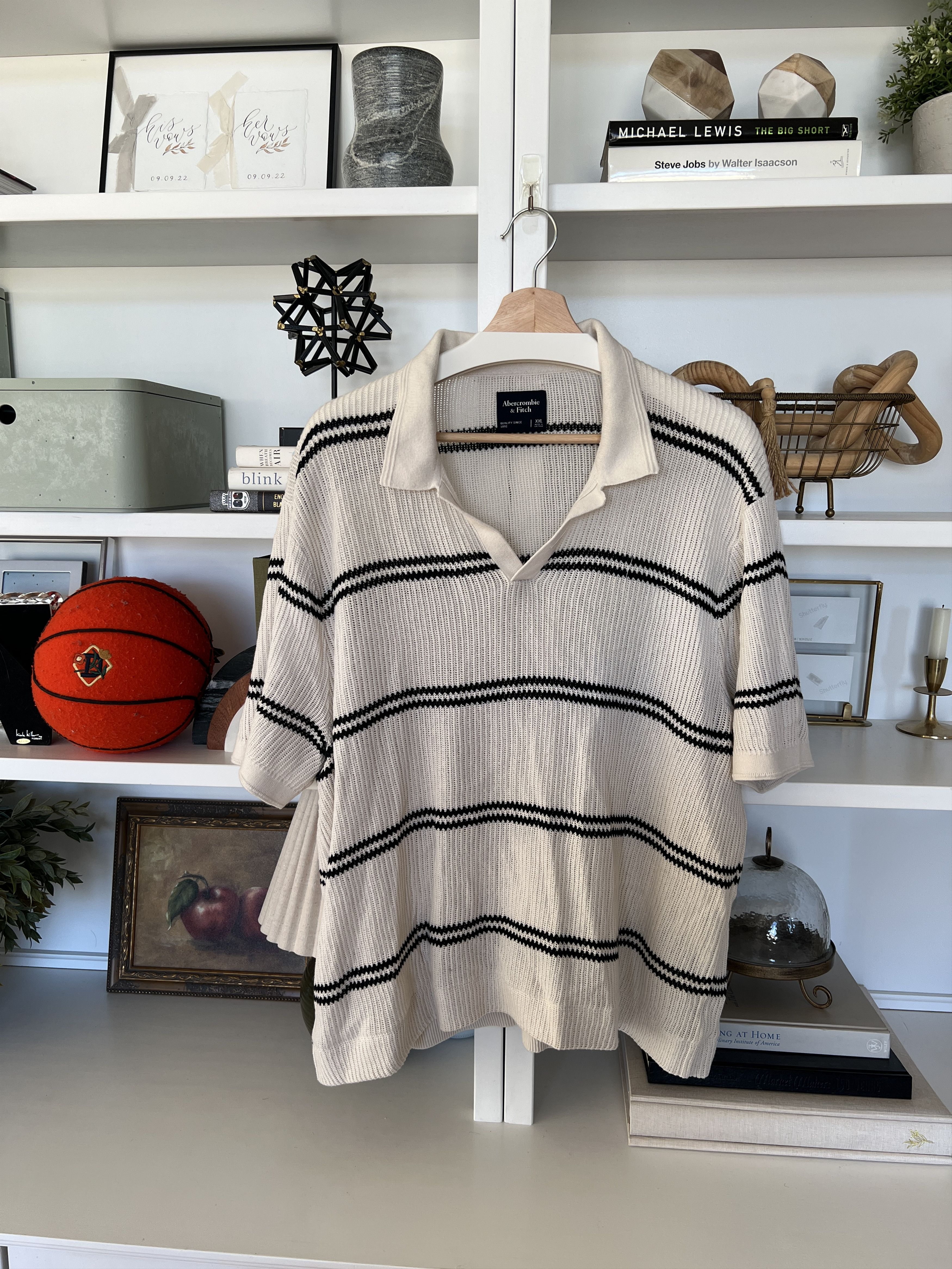 Abercrombie & Fitch Shaker Stitch Johnny Collar Polo Size US XXL / EU 58 / 5 - 2 Thumbnail