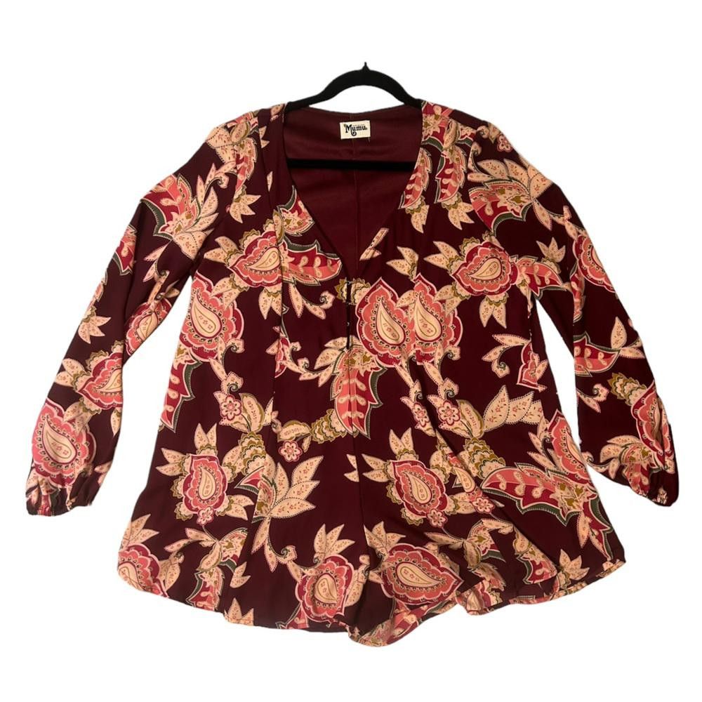 Designer Show Me Your Mumu l Bailey Tie Back Paisley Romper Small Size 28" / US 6 / IT 42 - 2 Thumbnail