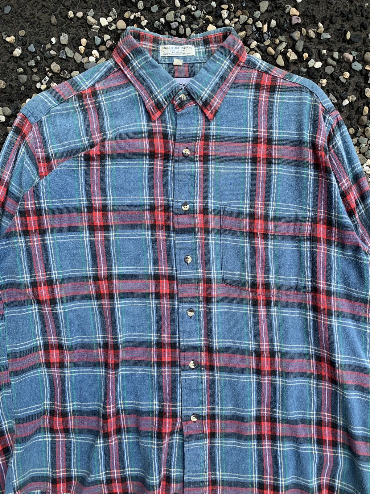 Members Only Vintage 1990’s Members Only Plaid Flannel Buttondown Shirt Size US L / EU 52-54 / 3 - 2 Thumbnail