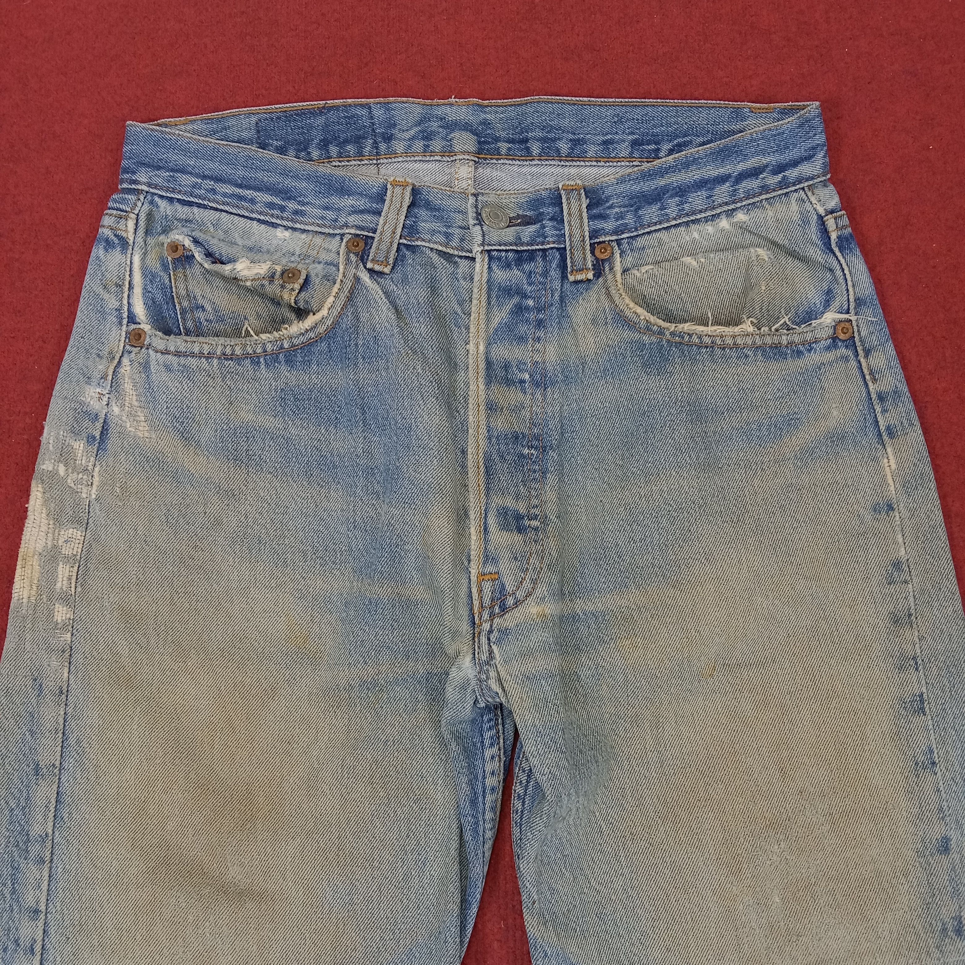 Levi's × Vintage Levis Distressed Jeans Daily Streetwear Style Size US 30 / EU 46 - 2 Thumbnail