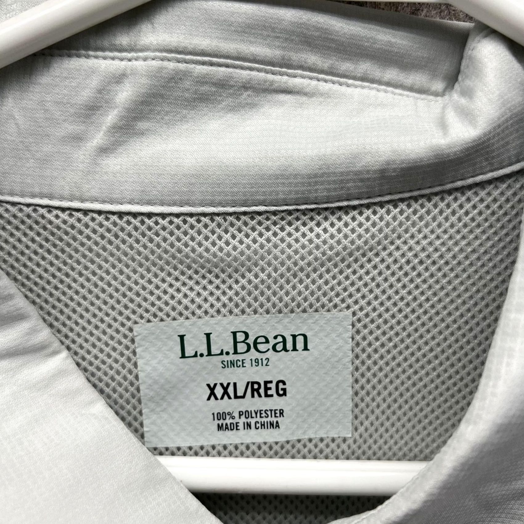 Vintage LL Bean Shirt Men XXL Adult Cream Casual Button Down Camping Polyester Hiking Long Sleeve Size US XXL / EU 58 / 5 - 5 Thumbnail