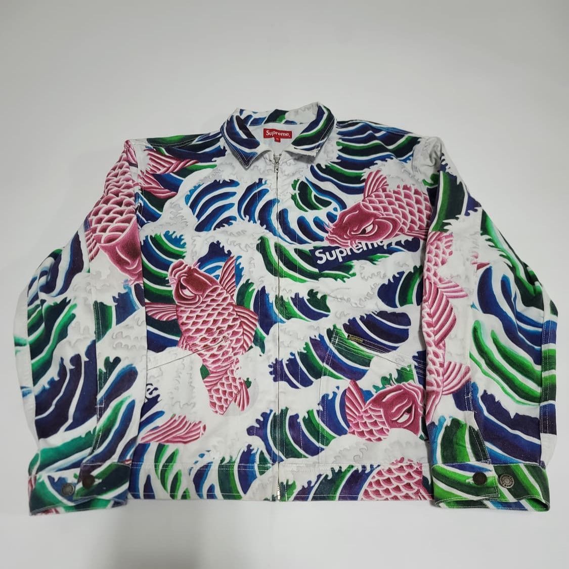 Supreme Supreme 20SS Waves and Carp Work Jacket Size US XL / EU 56 / 4 - 2 Thumbnail
