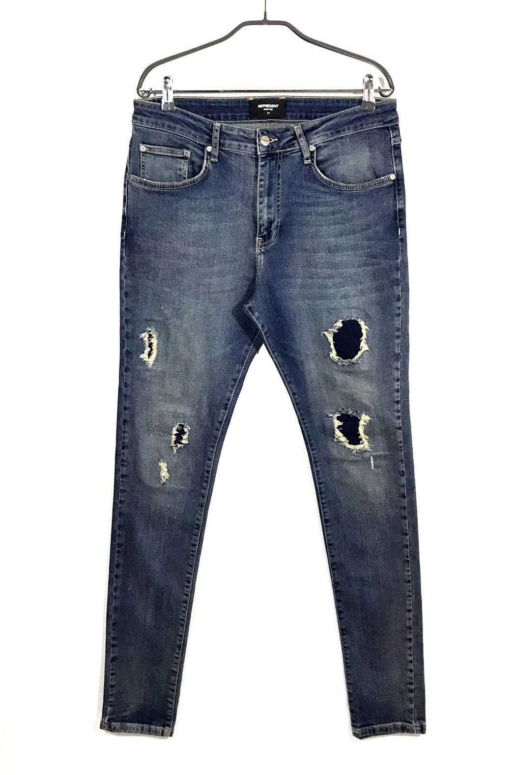Represent Clo. Represent Jeans Repaired Denim Fadded Blue Size US 34 / EU 50 - 1 Thumbnail