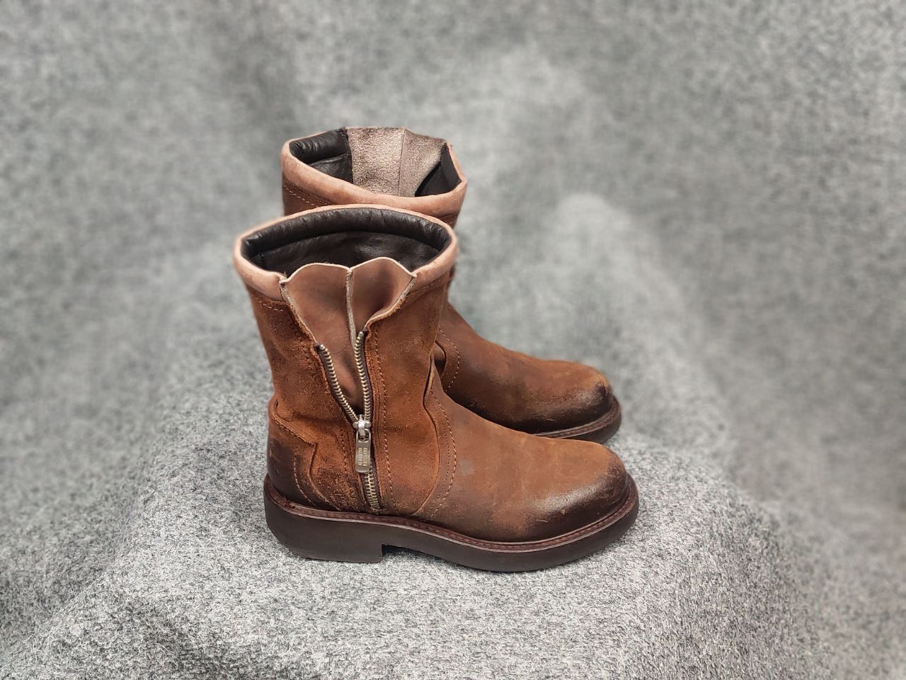 Alberto Fasciani Alberto Fasciani Handmade Luxury Ankle Zip Leather Boots Size US 6 / IT 36 - 2 Thumbnail