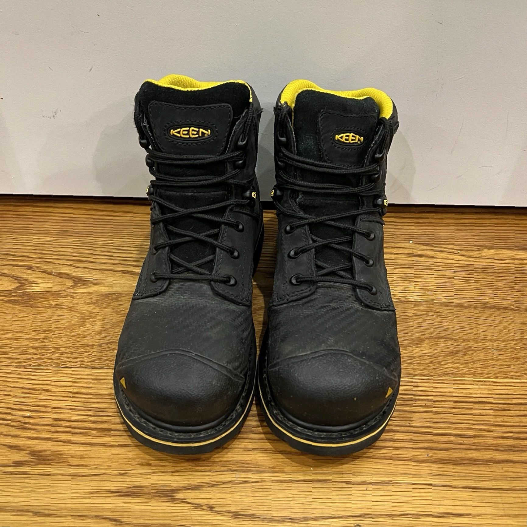 KEEN Keen Mens Logandale Work Boots Steel Toe Black Size 7 (needs Insoles) Size US 7 / EU 40 - 2 Thumbnail