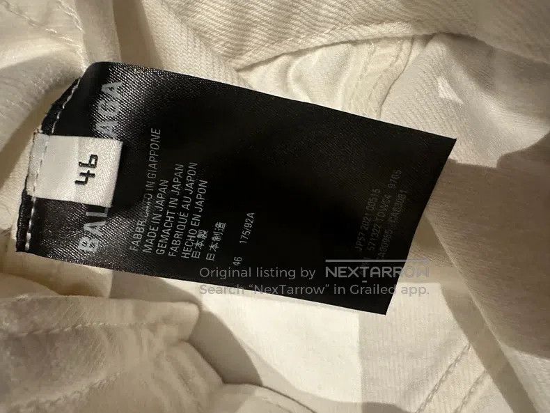Balenciaga Balenciaga White denim jacket Size US S / EU 44-46 / 1 - 4 Thumbnail