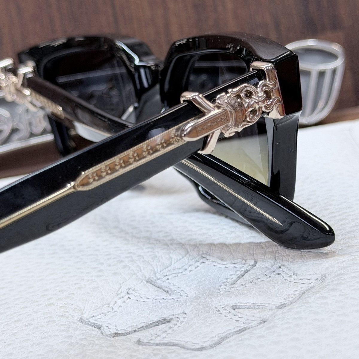 Chrome Hearts Chrome Hearts VAGILLIONAIRE II Sunglasses Size ONE SIZE - 10 Thumbnail