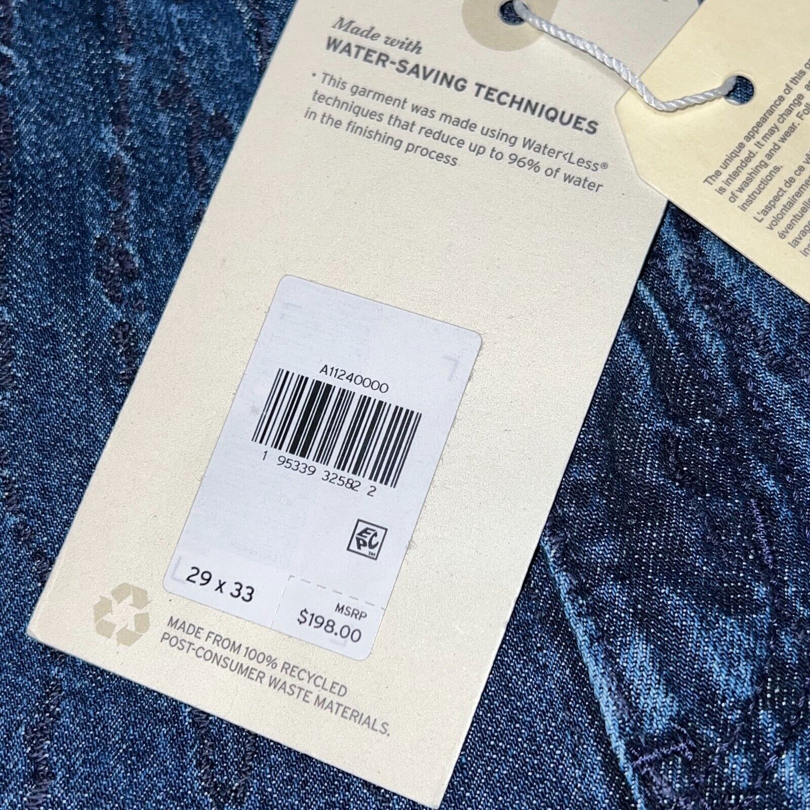 Levi's NWT $198 Levi's 70's High Straight Wellthread Jeans 29 x 28 Size 29" - 9 Thumbnail