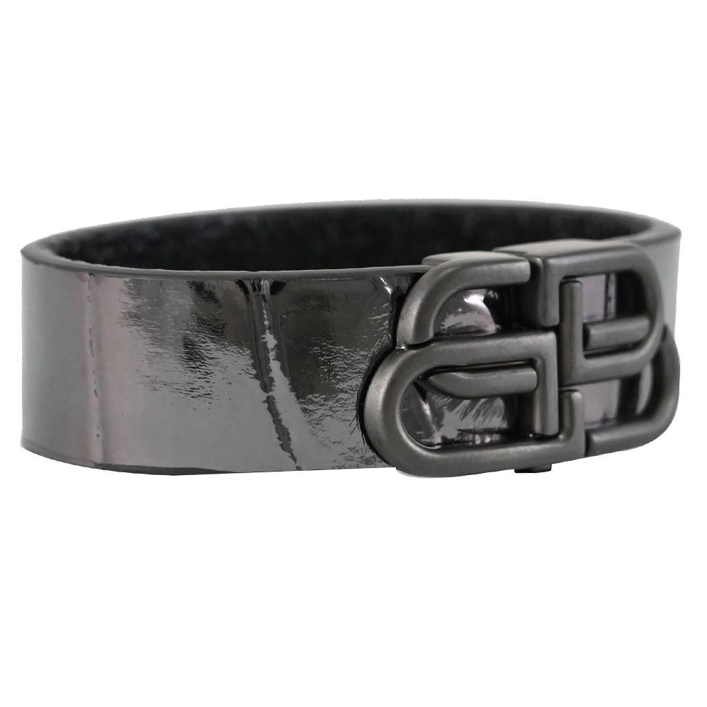 Balenciaga o1s1rm0725 Size: M / BB Thin Bracelet in Black Size ONE SIZE - 2 Thumbnail