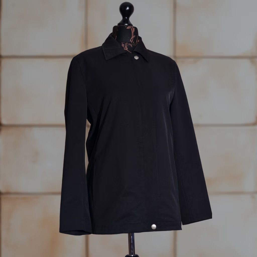Vintage Weekend Max Mara Jacket Coat Black Full Zip Polyester - 10 UK / 8 US - Woman - Mid-Length - Regular Fit Size L / US 10 / IT 46 - 1 Thumbnail