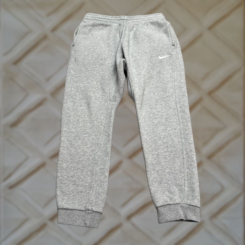 Nike Nike Jogger Sweatpants Mens M Gray Fleece Elastic Waist Activewear Pants Size US 31 - 1 Thumbnail