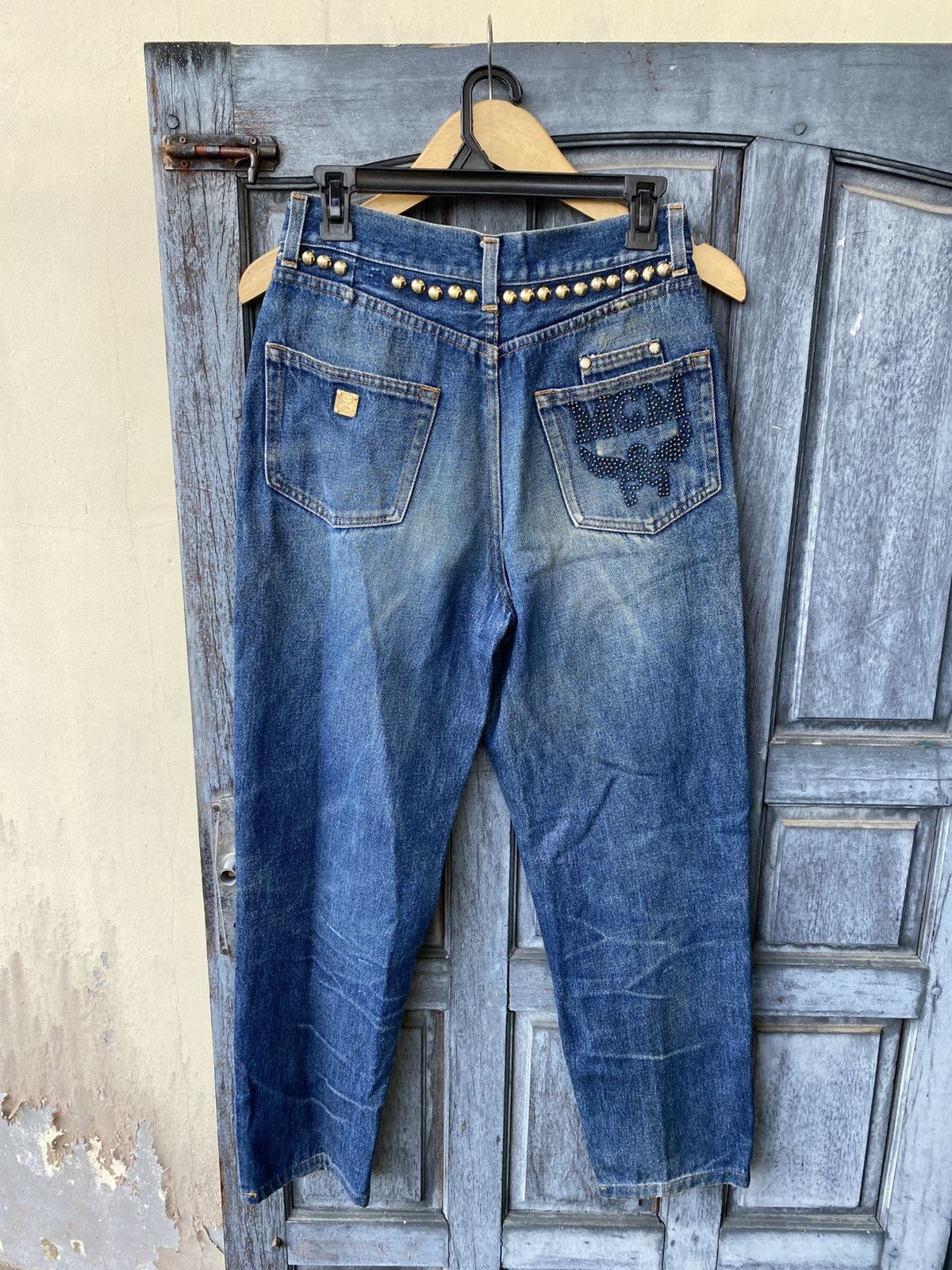 MCM MCM Vintage Jeans Denim Studded Rare Y2K Luxury With Rivet Size US 29 - 2 Thumbnail