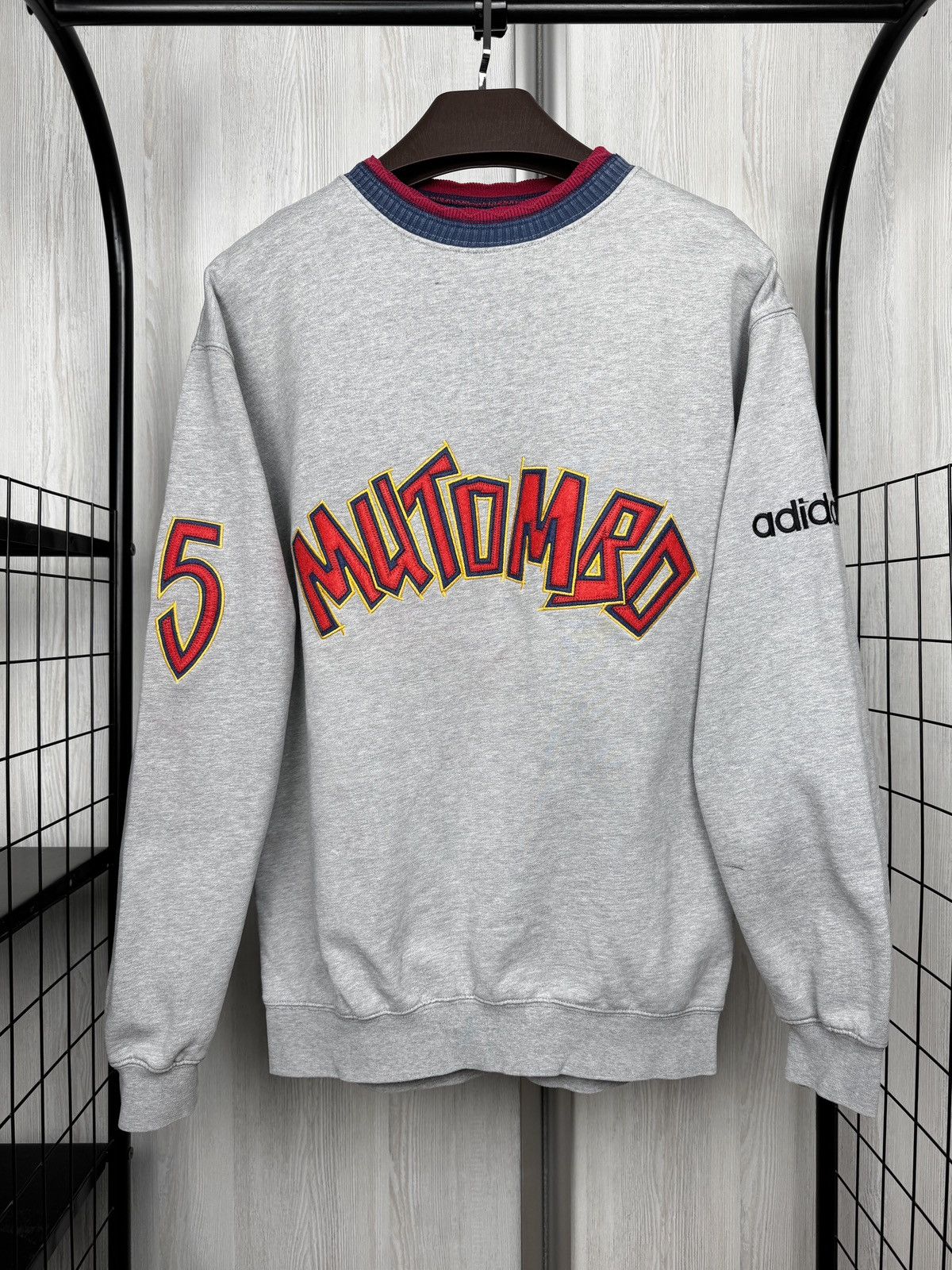 Adidas Adidas Dikembe Mutombo #55 vintage 90s grey sweatshirt M Size US M / EU 48-50 / 2 - 2 Thumbnail
