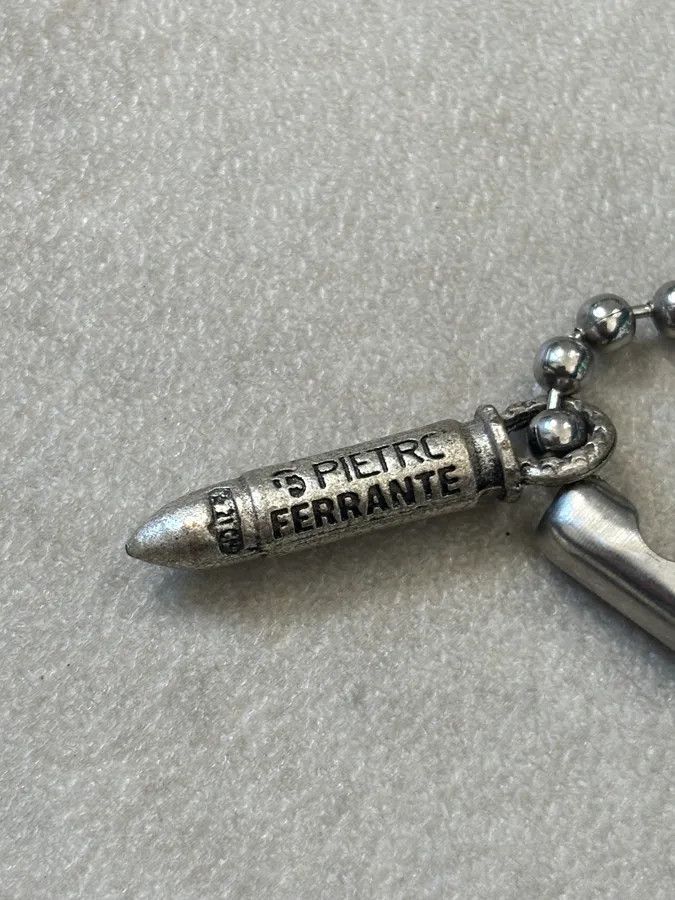 Vintage Pietro Ferrante Silver Metal Gun Bullet Charm Necklace Size ONE SIZE - 7 Thumbnail