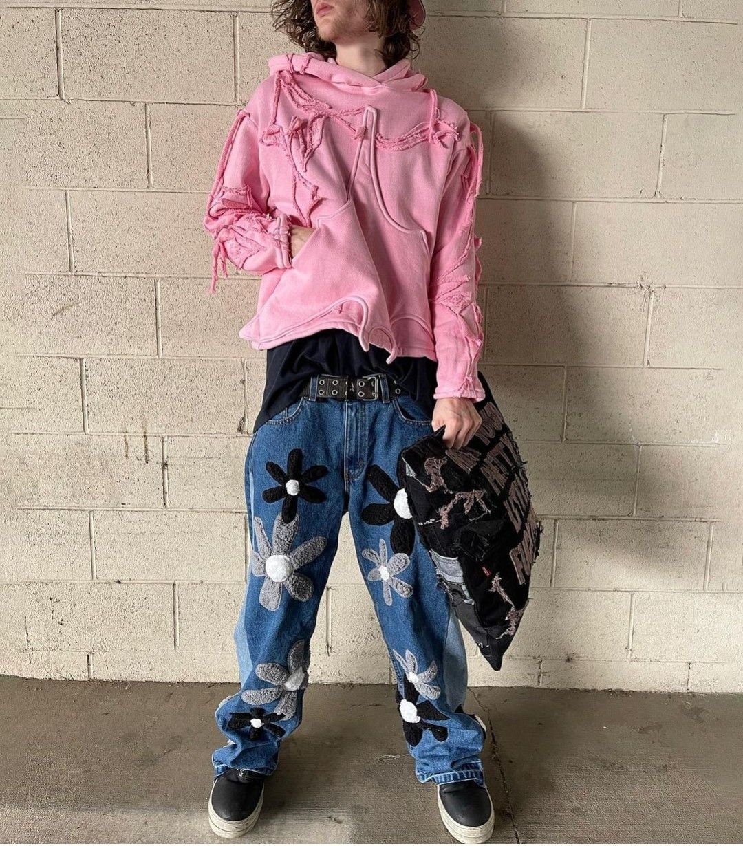 Other Pink Bat Pocket distressed Hoodie XL Size US XL / EU 56 / 4 - 2 Thumbnail
