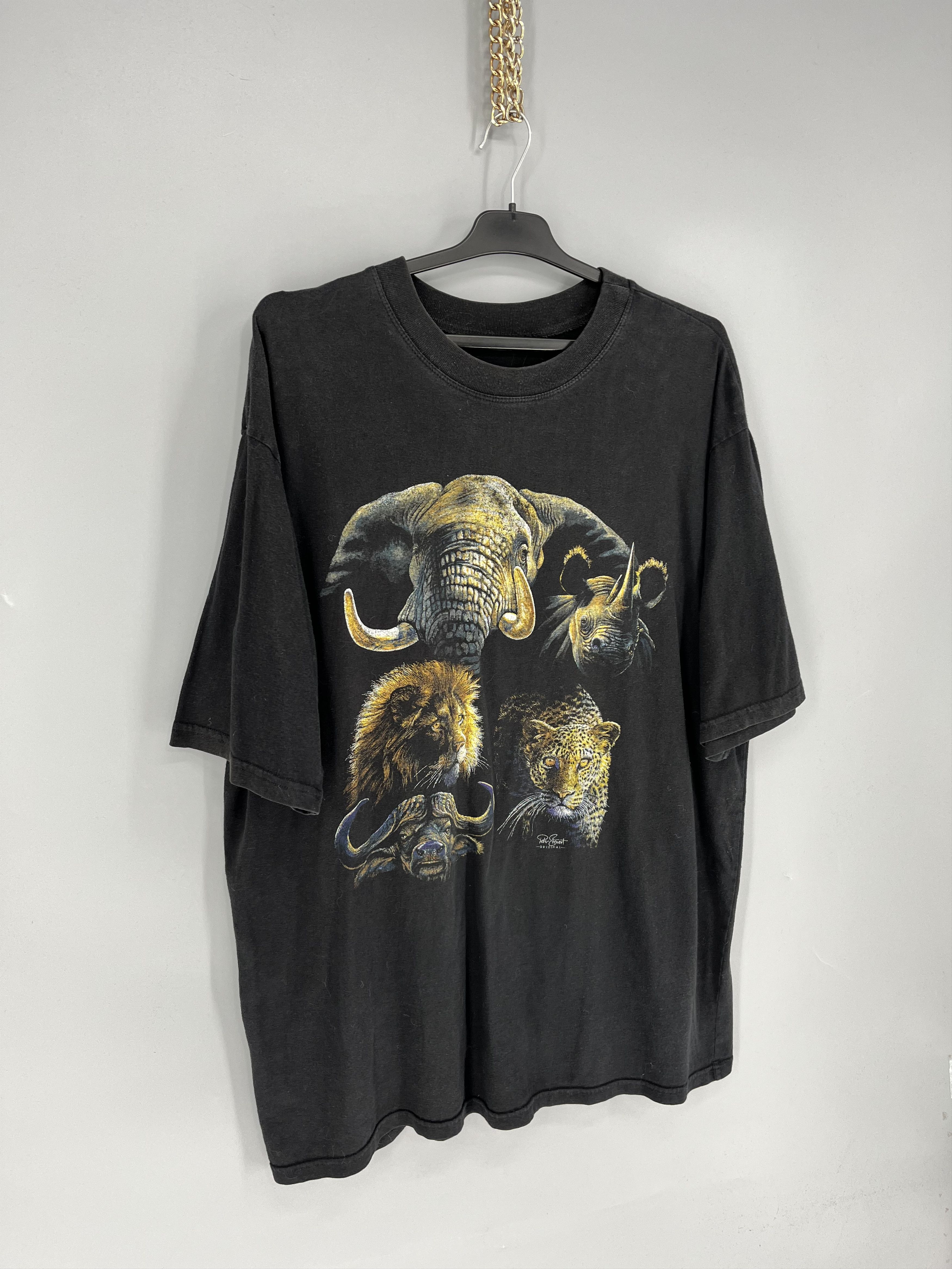 Vintage 90's African Wildlife Animals Everything Ethnic Peter Stewar Size US XL / EU 56 / 4 - 2 Thumbnail