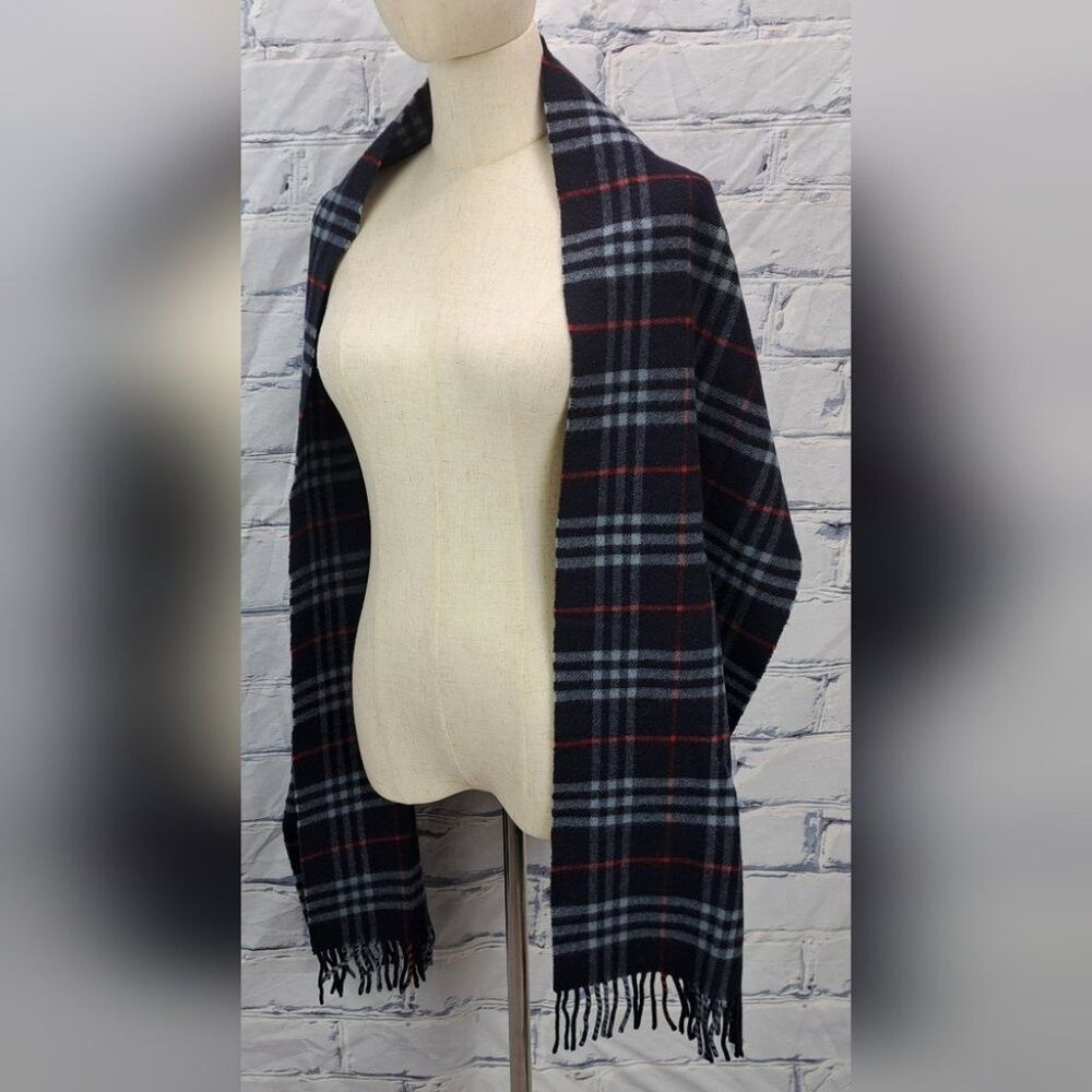 Burberry Vintage Scarf Nova Check 100% Cashmere Wool Scotla