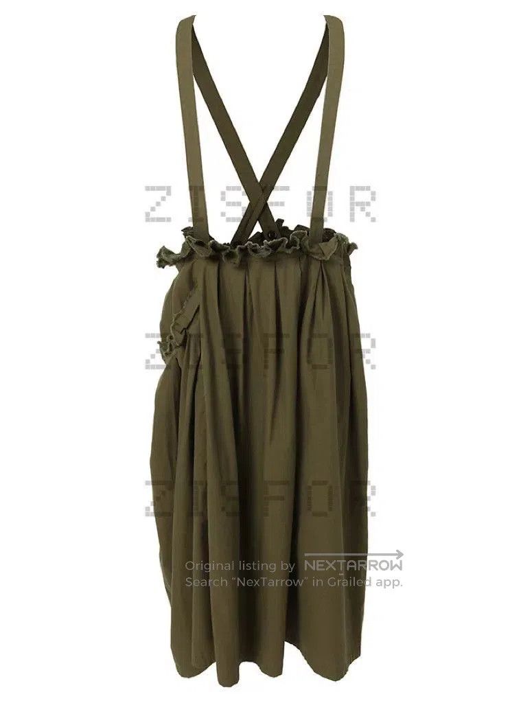 Y's Olive Green Asymmetrical Strap Skirt. Size 24" / US 00 / IT 34 - 1 Thumbnail